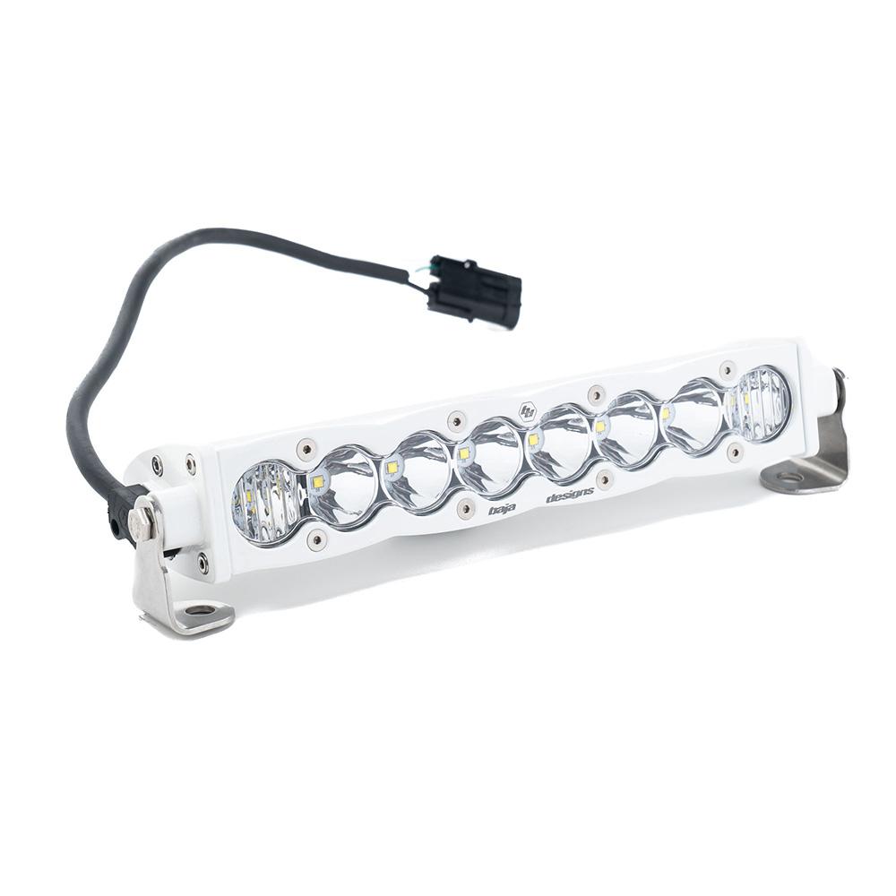S8 White Straight LED Light Bar (10 Inch; Driving/Combo; Clear) Baja Designs
