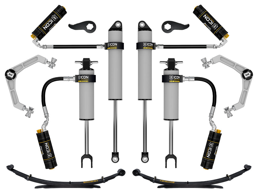 ICON 2020-2026 Chevrolet Silverado/GMC Sierra 2500/3500 HD, 2-3.5" Lift, Stage 1 3.0 Suspension System, Billet, w/ Leaf Packs