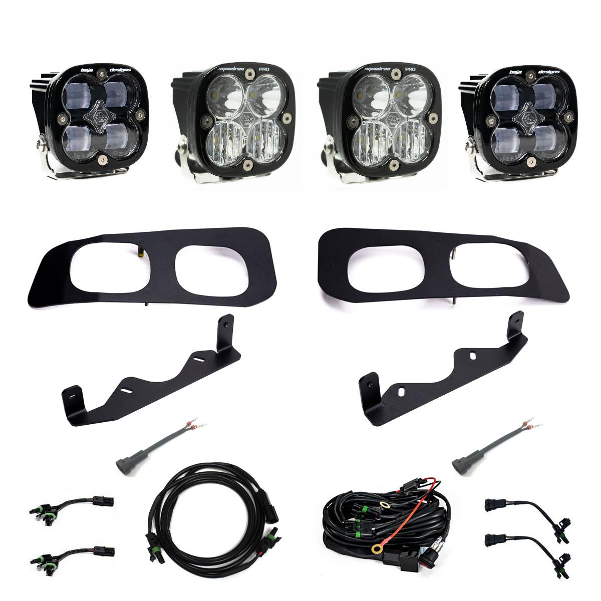 Ford Squadron SAE/Squadron Pro Dual Fog Pocket Light Kit - Ford 2023-2026 F-250/350 Super Duty
