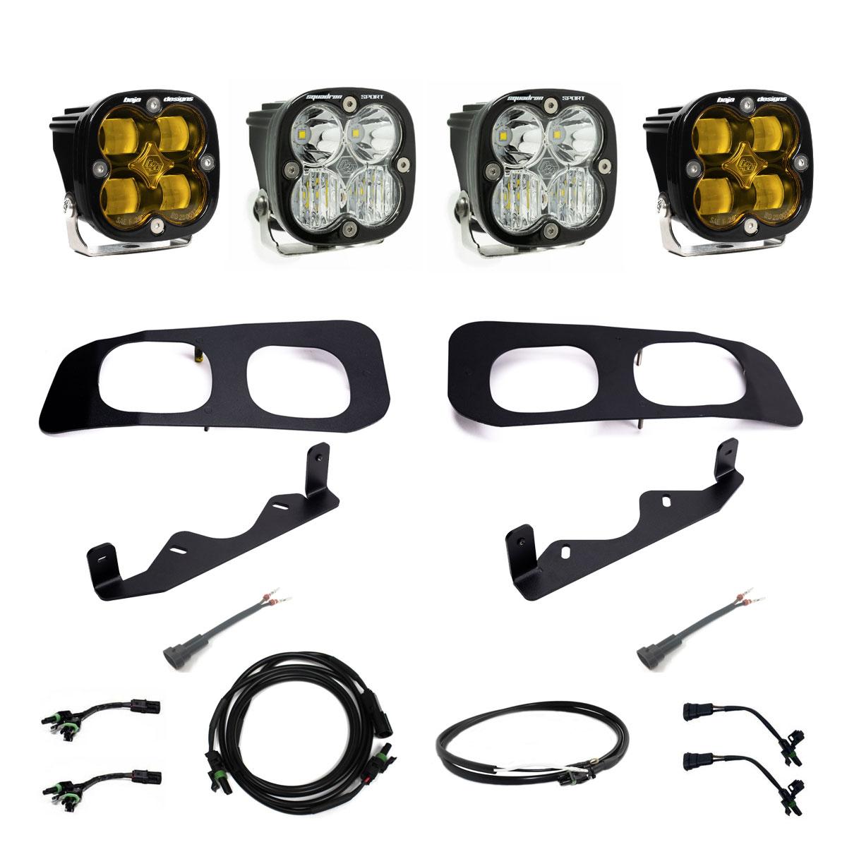 Ford Squadron SAE/Squadron Sport Dual Fog Pocket Light Kit - Ford 2023-2026 F-250/350 Super Duty