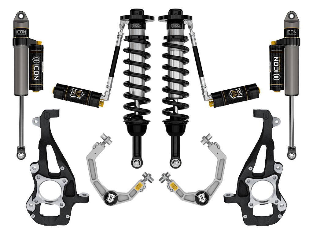 ICON 2021-2025 Ford F-150 4WD, 3.5-4.5" Lift, Stage 4 Suspension System, Billet, CDCV