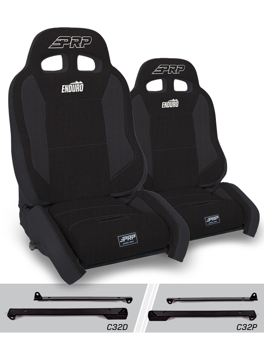 Enduro Elite Suspension Seat - Crawl Edition, Kit for Jeep Wrangler CJ7/YJ (Pair)