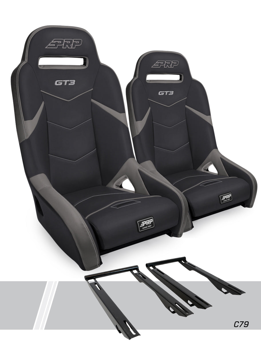 GT3 Suspension Seats Kit for Polaris RZR PRO XP, PRO R, Turbo R, PRO S (Pair)