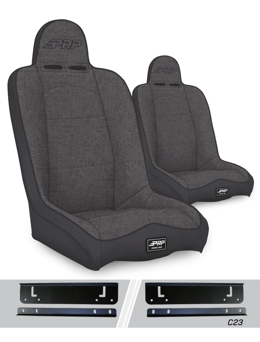 Daily Driver High Back Suspension Seats Kit for 97-02 Jeep Wrangler TJ (Pair)