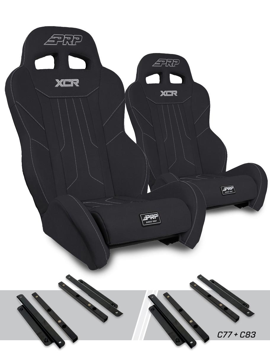 XCR Suspension Seats Kit for Polaris General, RZR S 900, 900 Trail, Trail, XP 1000, Turbo, Turbo S (Pair)