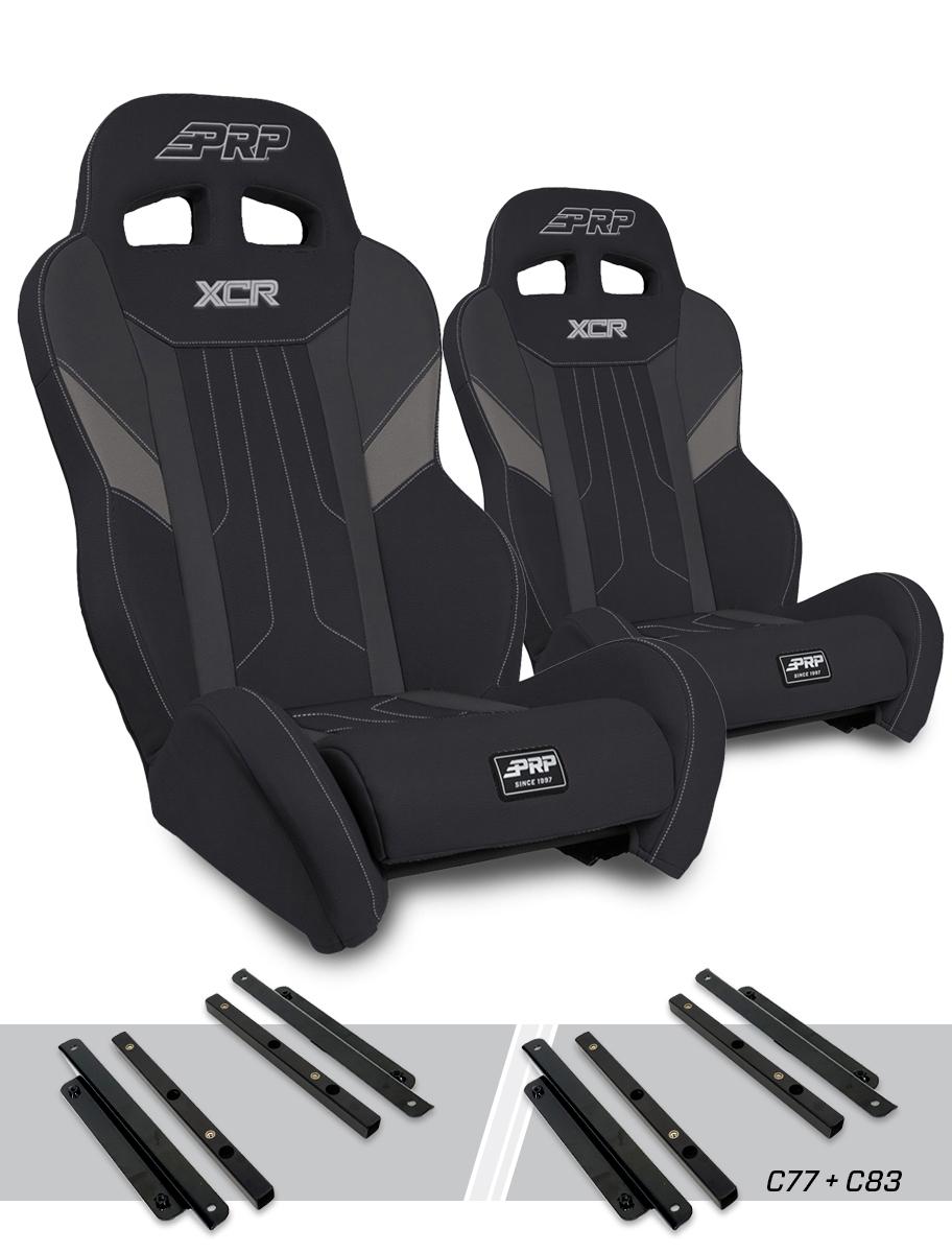 XCR Suspension Seats Kit for Polaris General, RZR S 900, 900 Trail, Trail, XP 1000, Turbo, Turbo S (Pair)