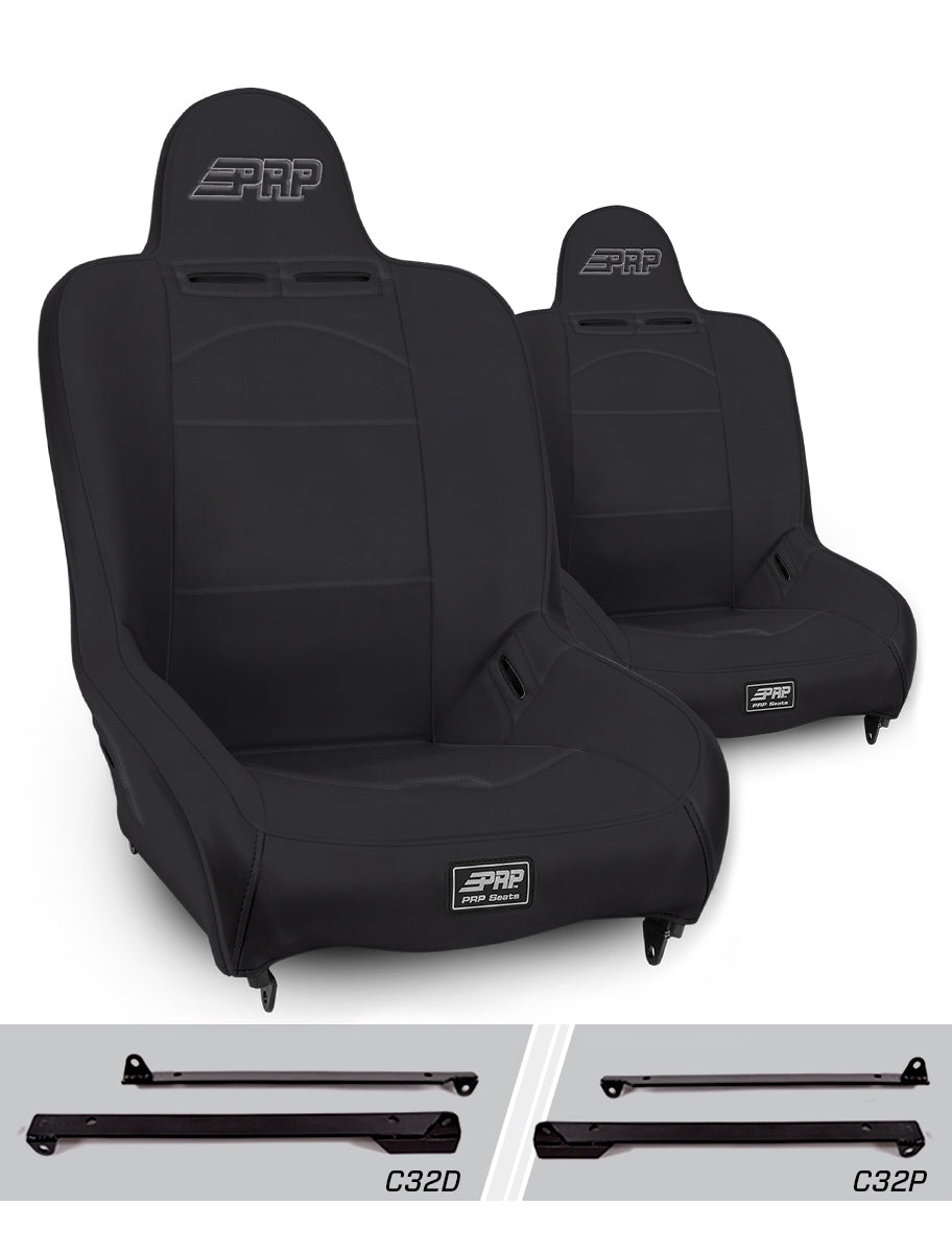 Premier High Back Suspension Seats Kit for Jeep Wrangler CJ7/YJ (Pair)