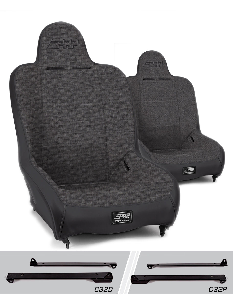 Premier High Back Suspension Seats Kit for Jeep Wrangler CJ7/YJ (Pair)