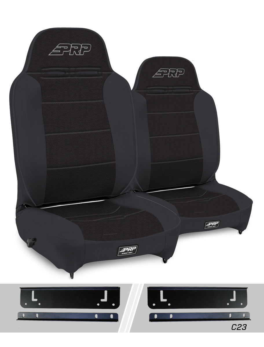 Enduro High Back Reclining Suspension Seats Kit for 97-02 Jeep Wrangler TJ (Pair)