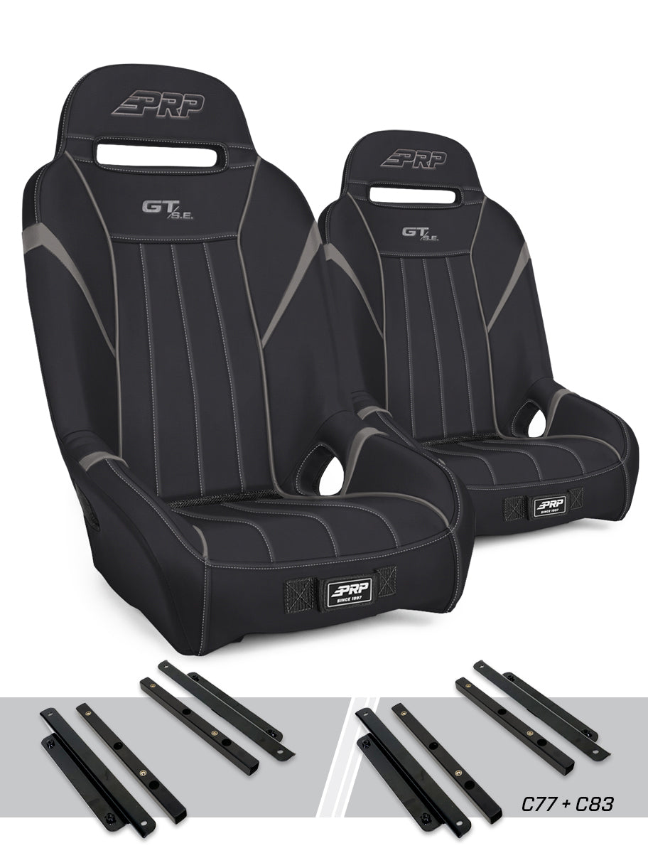 GT/S.E. Suspension Seats Kit for Polaris General, RZR S 900, 900 Trail, Trail, XP 1000, Turbo, Turbo S (Pair)
