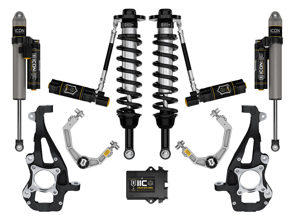 ICON 2021-2025 Ford F-150 4WD, 3.5-4.5" Lift, Stage 5 Suspension System, Billet