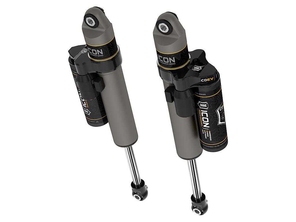 ICON 2020-2026 Chevrolet Silverado/GMC Sierra 2500/3500 HD, 0-1.5” Lift, Rear, V.S. 2.5 Aluminum Series Shock Absorbers, Piggyback Reservoir w/ CDEV, Pair