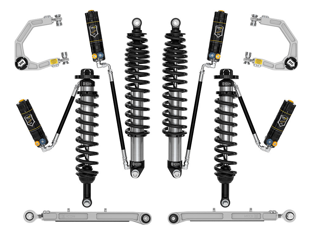 ICON 2021-2026 Ford Bronco, Non-Sasquatch, 3-4" Lift, Stage 6 Suspension System, CDXS, Billet, Heavy Rate Rear Springs
