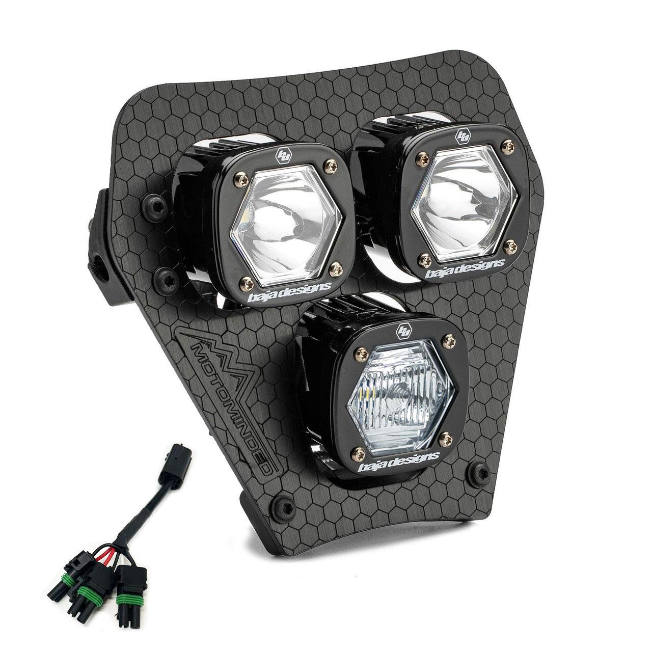 KTM Triple S1 "Hydra" (D/C) LED Headlight Kit w/ Hi-Low Harness - 2024-2026 KTM EXC-F