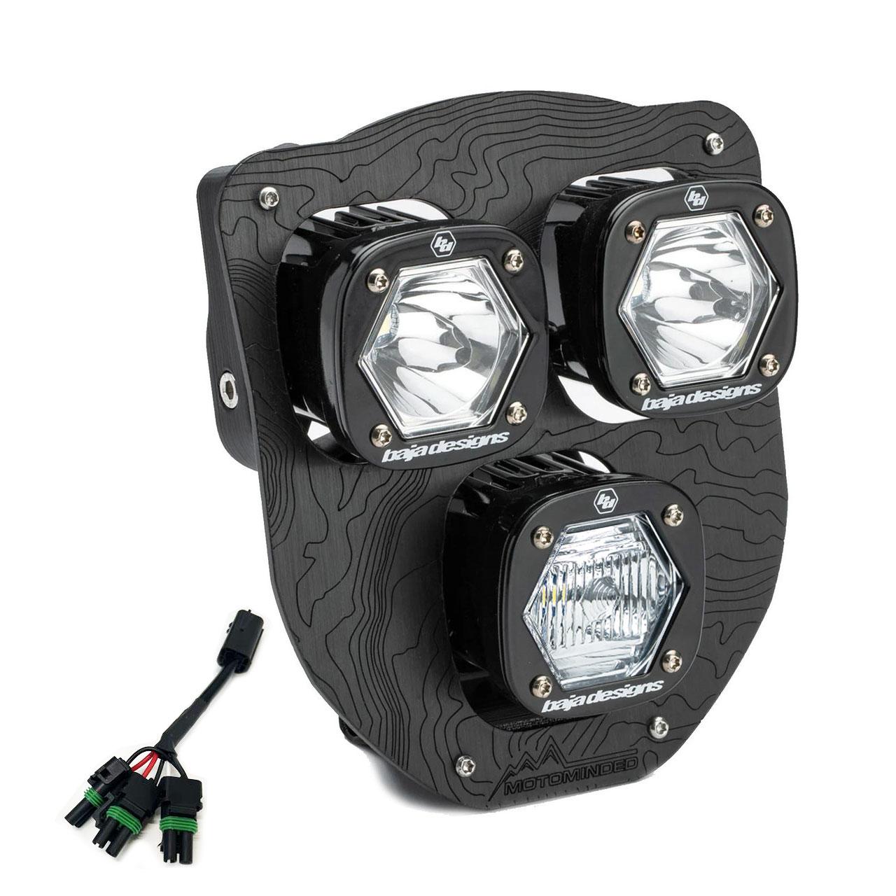 HusqvarnaTriple S1 "Hydra" (D/C) LED Headlight Kit w/ Hi-Low Harness - 2024-2026 Husqvarna FE-S
