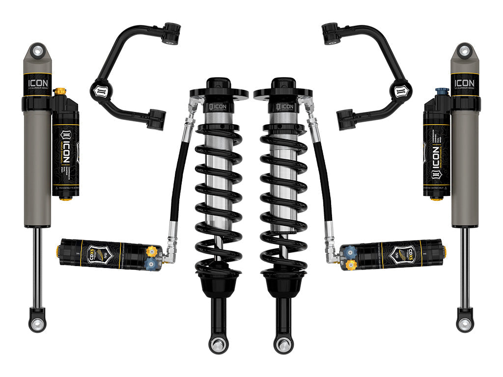 ICON 2021-2025 Ford F-150 Tremor, 2.5-3" Lift, Stage 4 Suspension System, Tubular, CDXS