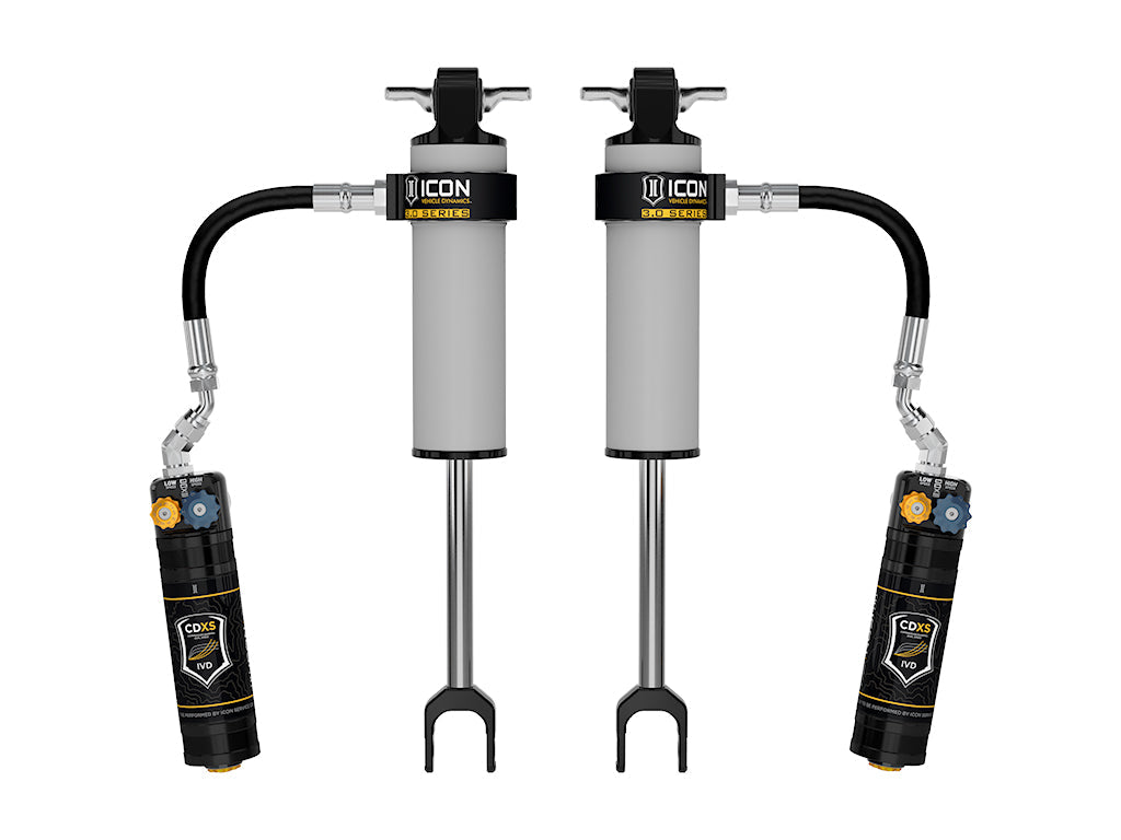ICON 2020-2026 Chevrolet Silverado/GMC Sierra 2500/3500 HD, 0-3.5” Lift, Front, V.S. 3.0 Shock Absorbers, Remote Reservoir w/ CDXS, Pair