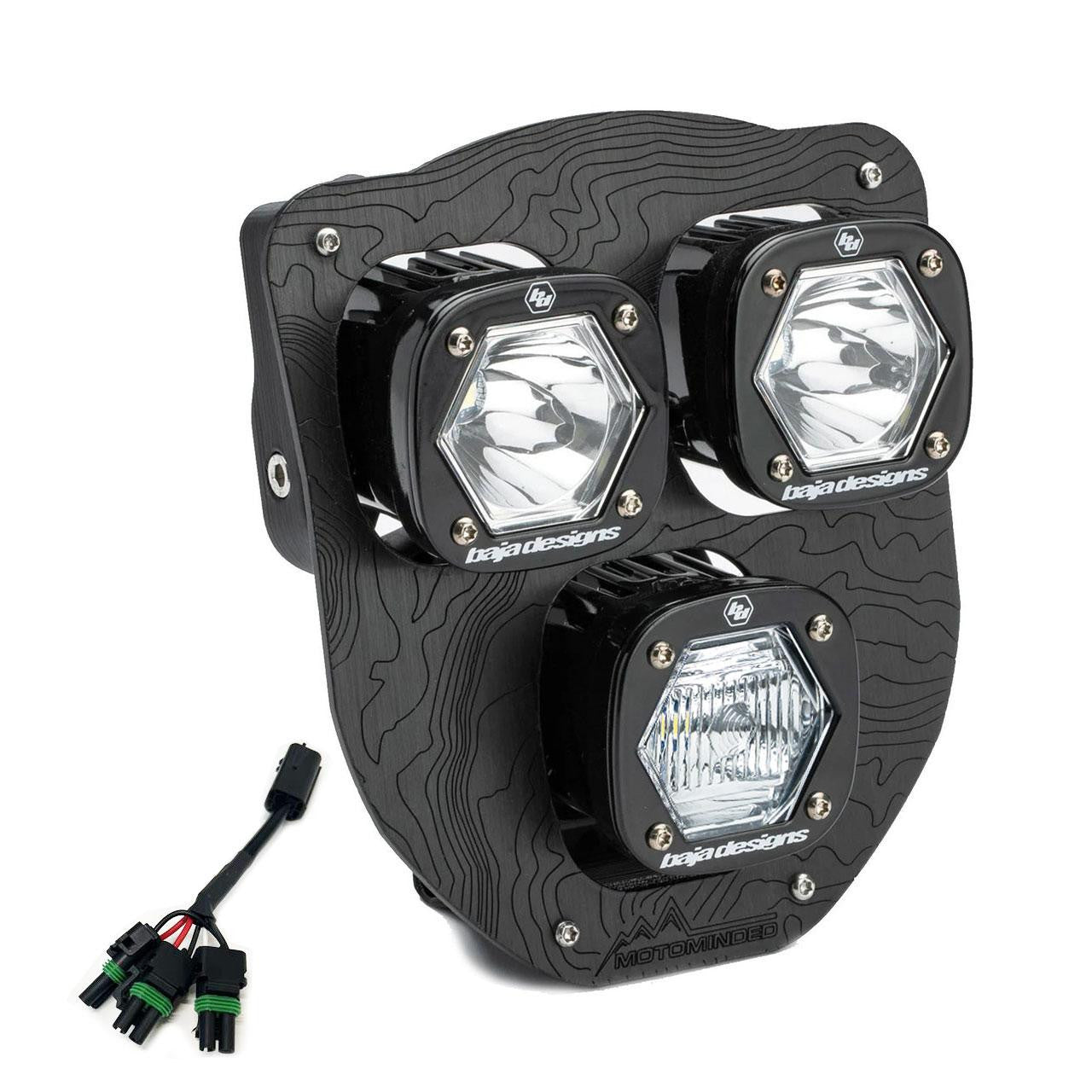 HusqvarnaTriple S1 "Hydra" (D/C) LED Headlight Kit w/ Hi-Low Harness - 2024-2026 Husqvarna FE-S