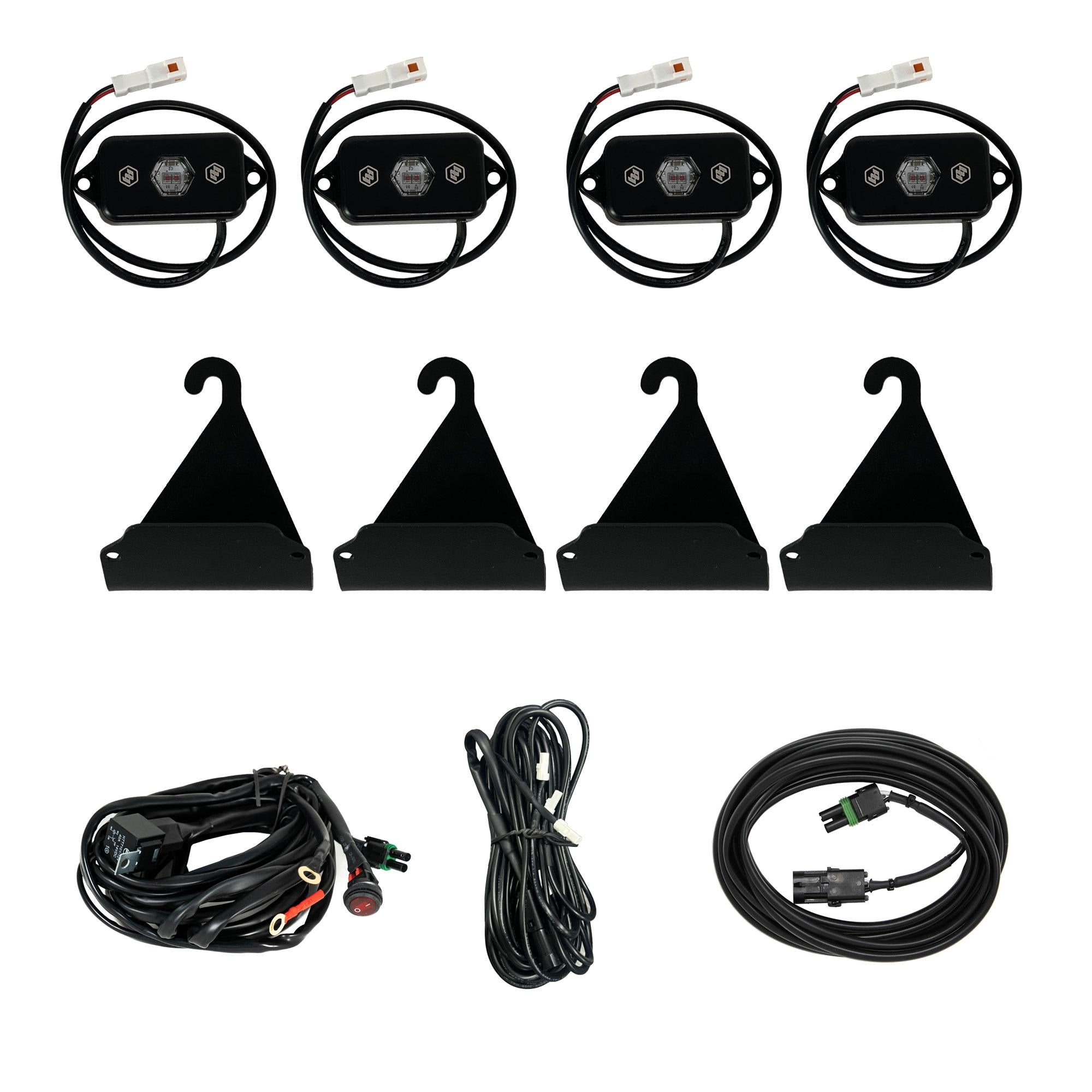 Bed Rail Cargo Light Kit White For 05-25 Toyota Tacoma 07-25 Toyota Tundra Baja Designs