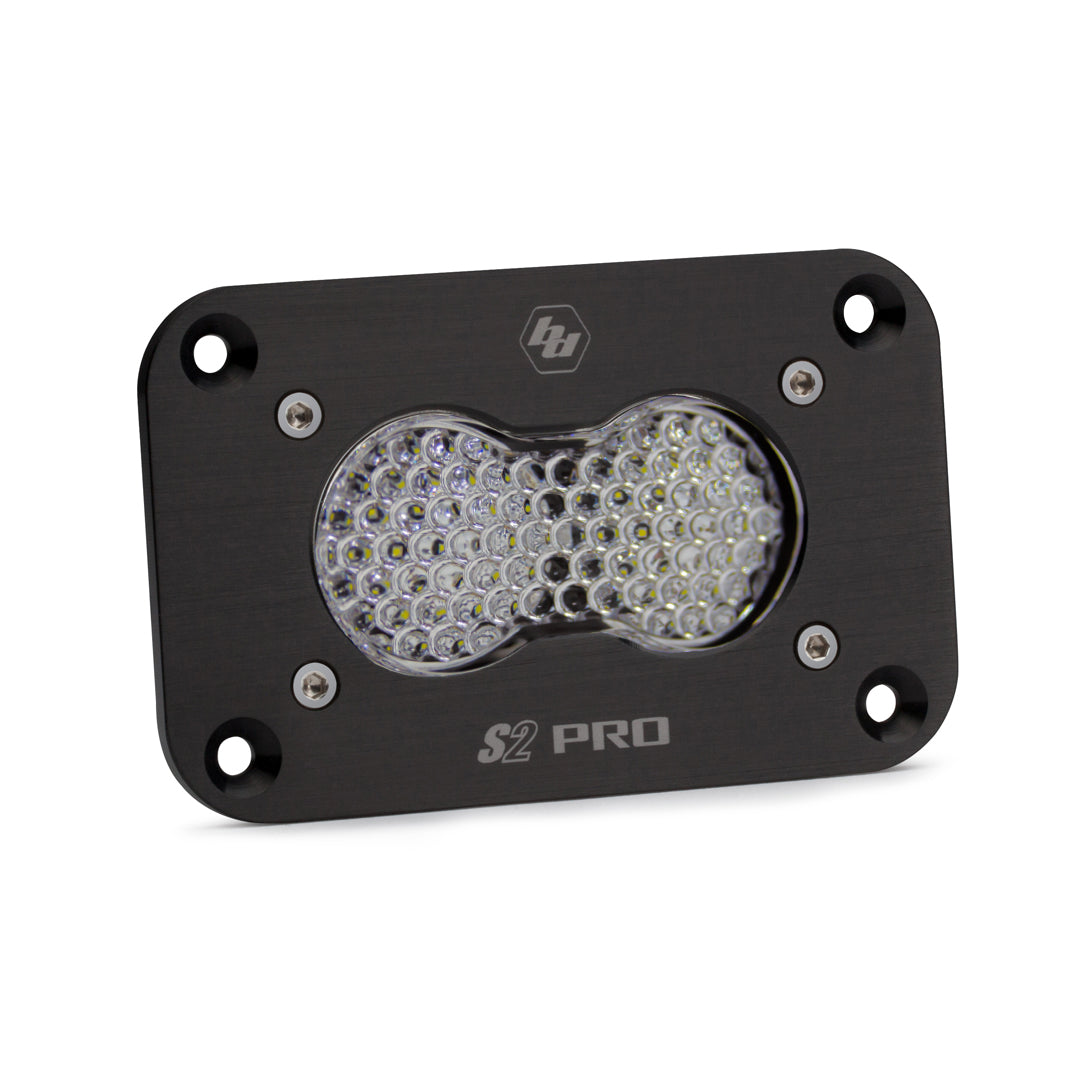 LED Work Light Flush Mount Clear Lens Driving Combo Pattern S2 Pro Baja Designs