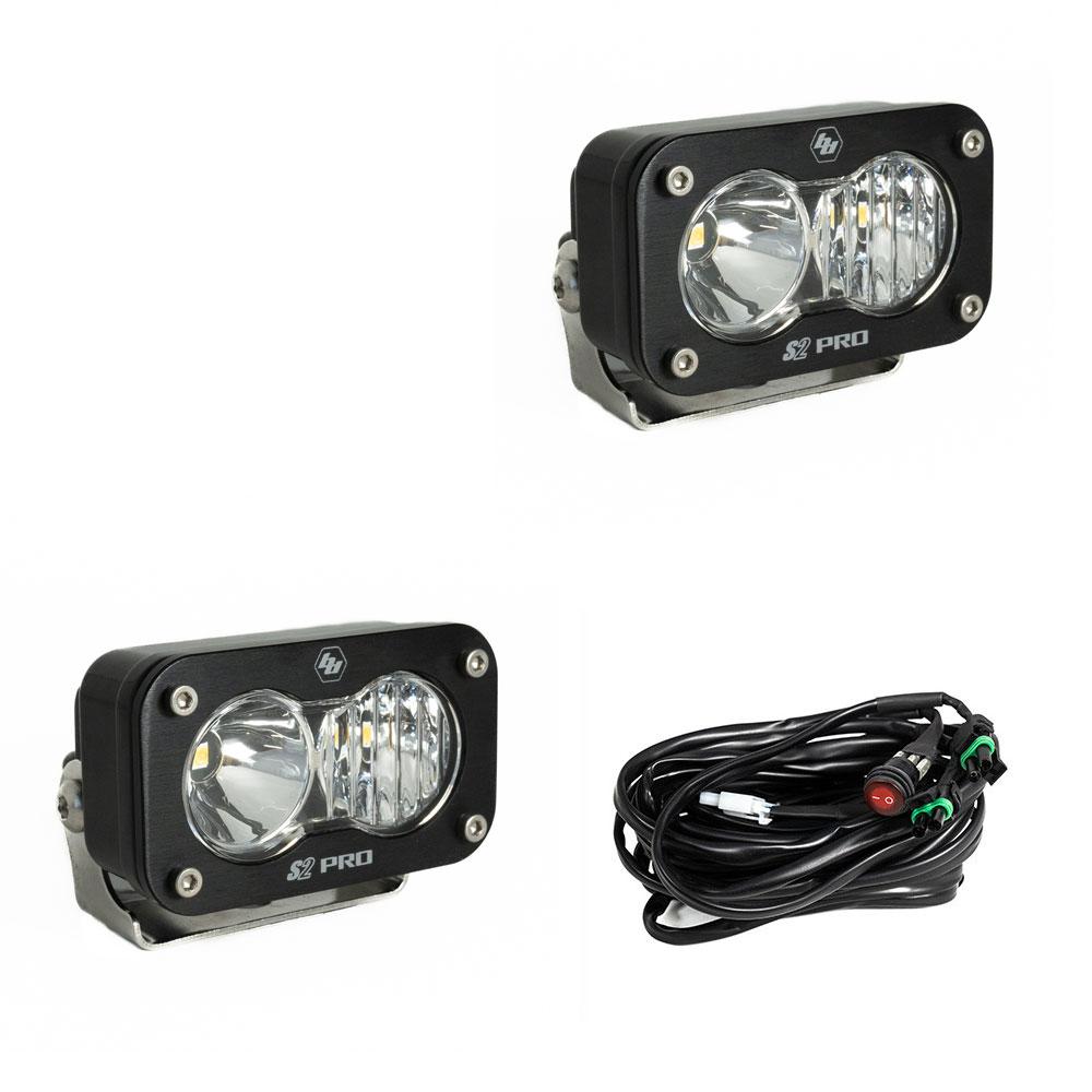 LED Light Pods Spot Pattern Pair S2 Pro Series Baja Designs