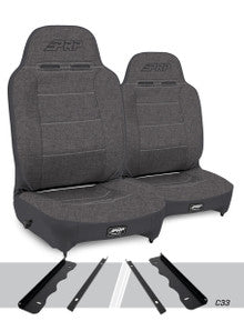 Enduro High Back Reclining Suspension Seats Kit for 95-01 Jeep Cherokee XJ (Pair)