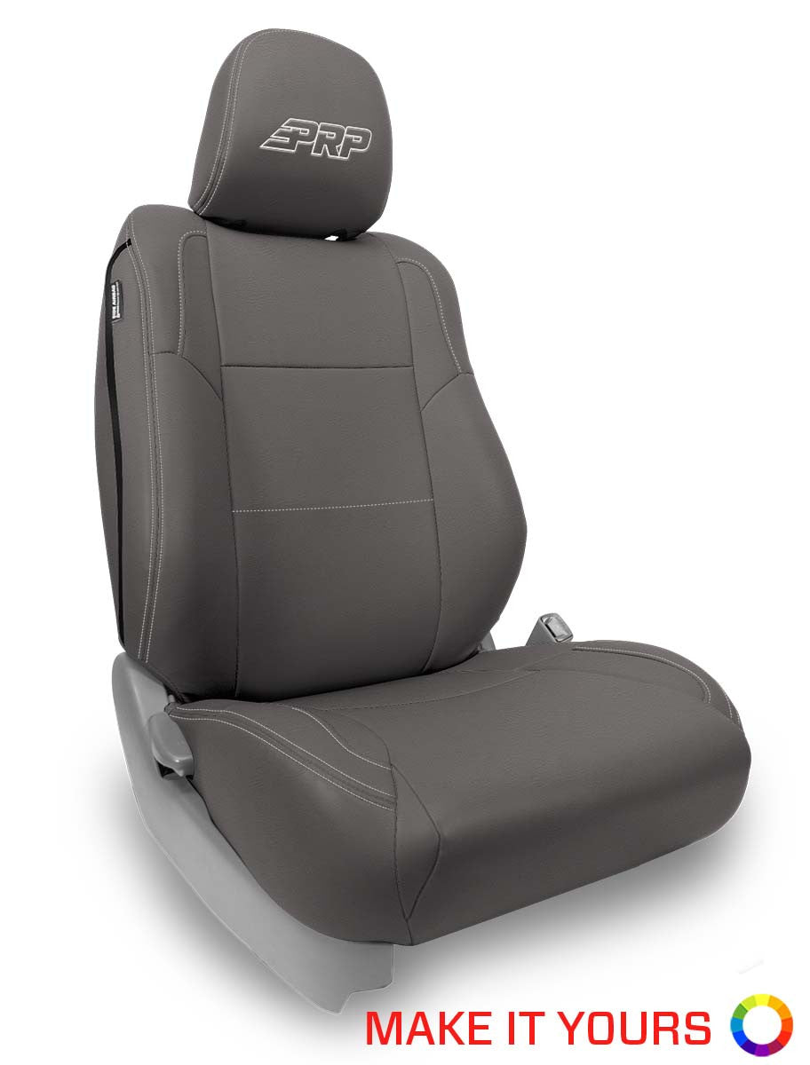 Front Seat Covers for 2012-2015 Toyota Tacoma; Fold Flat Edition (Pair) (Custom)