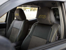 Front Seat Covers for 2012-2015 Toyota Tacoma; Fold Flat Edition (Pair) (Custom)