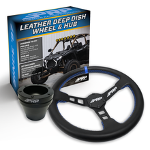 PRP Deep Dish Leather Steering Wheel Kit with UTV Hub