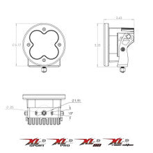 XL-R Pro LED Auxiliary Light Pod Pair - Universal