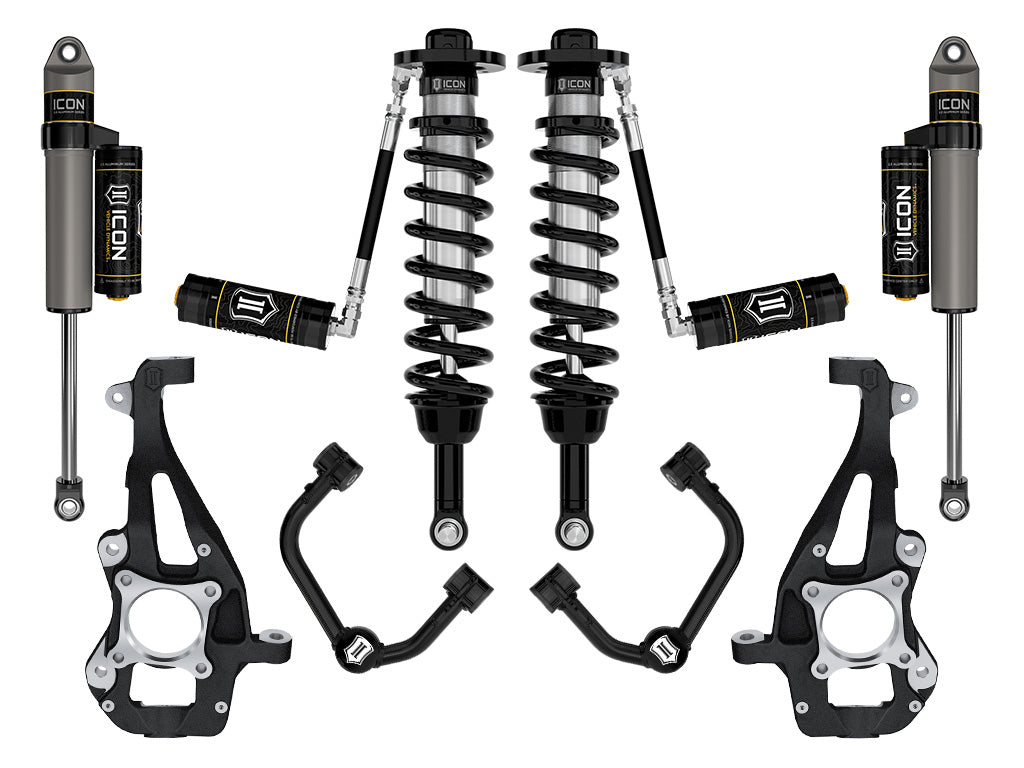 ICON 2021-2025 Ford F-150 4WD, 3.5-4.5" Lift, Stage 3 Suspension System, Tubular