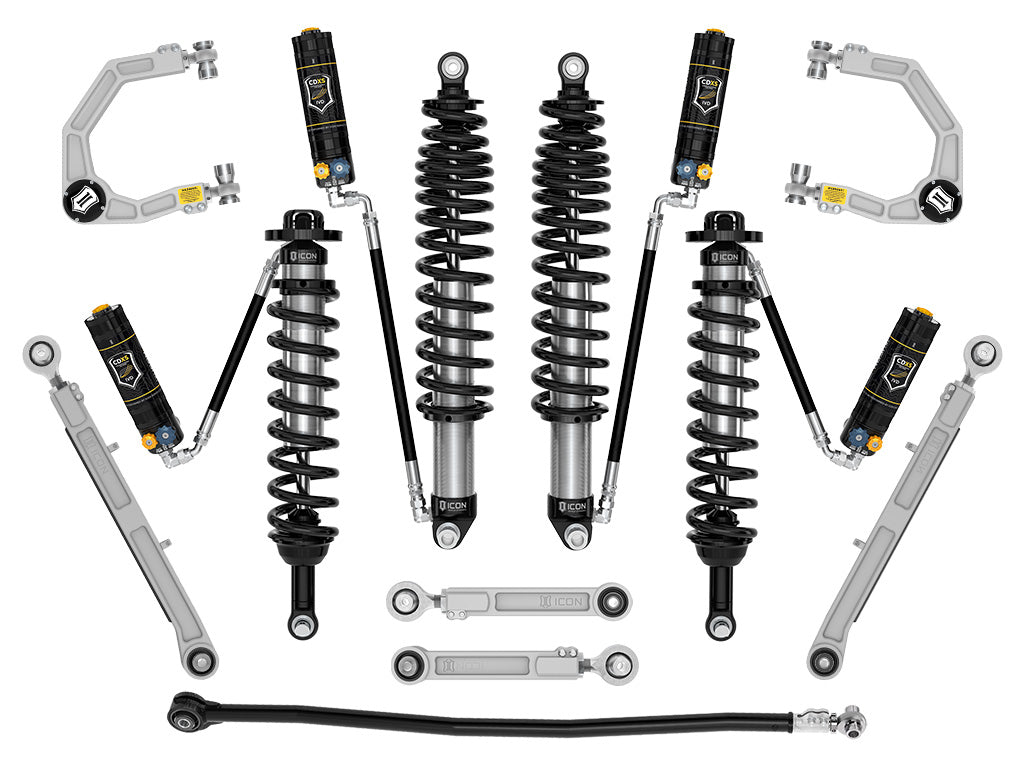 ICON 2021-2026 Ford Bronco, Non-Sasquatch, 3-4" Lift, Stage 7 Suspension System, CDXS, Billet