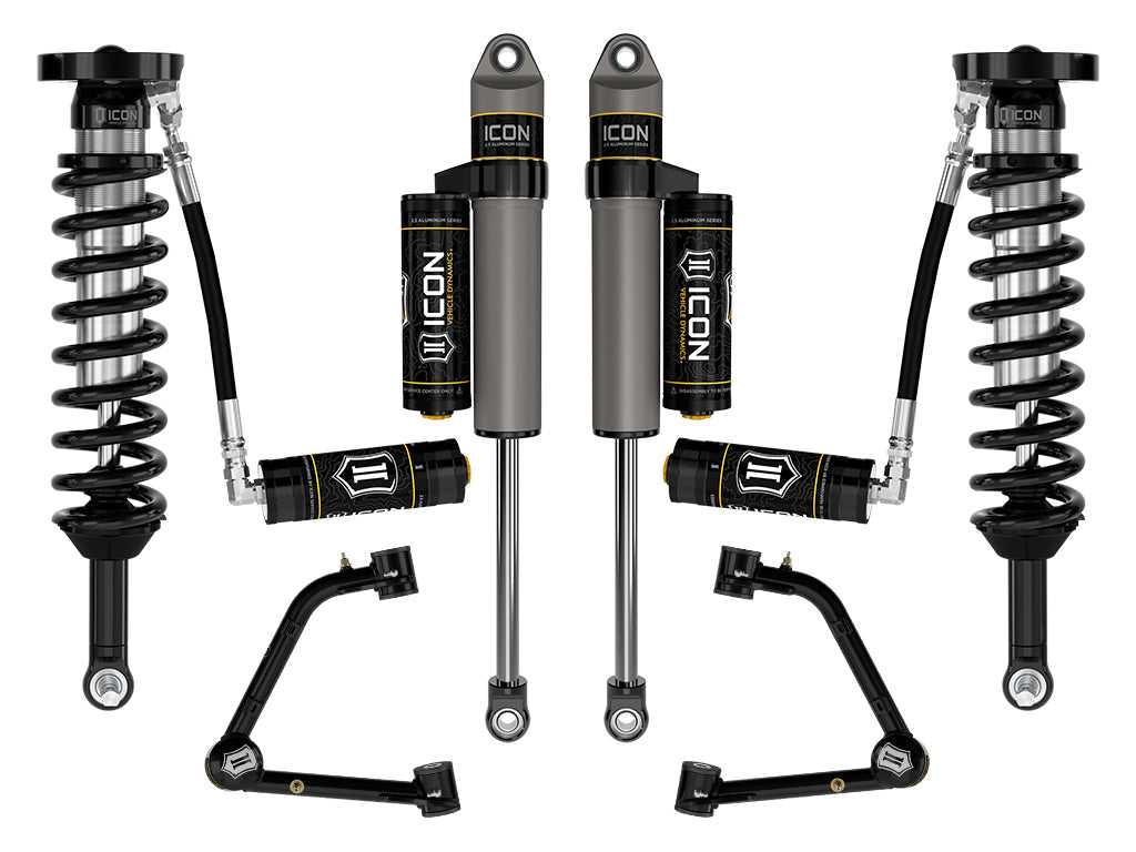 ICON 2023-2026 GMC Canyon AT4, Denali, & Elevation/Chevrolet Colorado Trail Boss, 1.75-2.5" Lift, Stage 4 Suspension System, Tubular