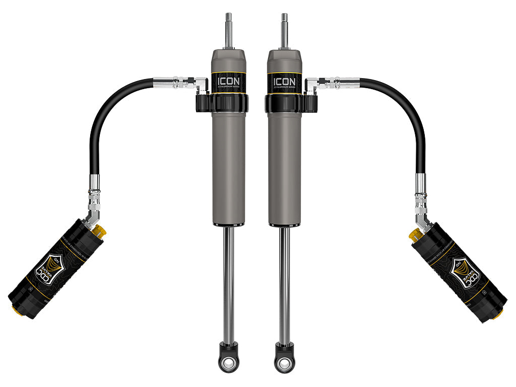 ICON 2024-2025 Toyota Tacoma, 0-1” Lift, Rear, V.S. 2.5 Aluminum Series Shock Absorbers, Remote Reservoir w/ CDCV, Pair, Pair