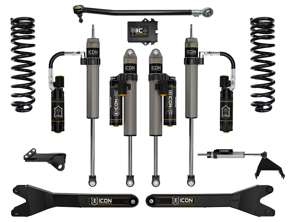 ICON 2023-2025 Ford F-250/F-350 Super Duty 4WD, Diesel, 2.5" Lift, Stage 6 Suspension System w/ Radius Arms