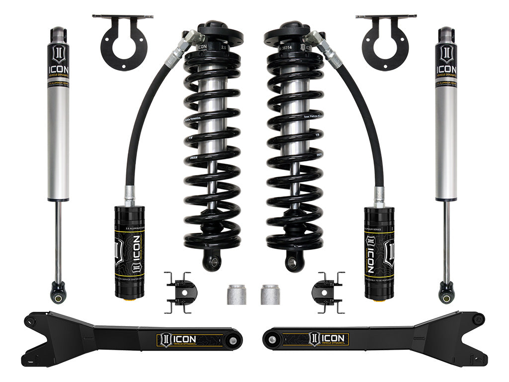 ICON 2023-2025 Ford F-250/F-350 Super Duty 4WD, 2.5-3" Lift, Stage 1 Coilover Conversion System w/ Radius Arms