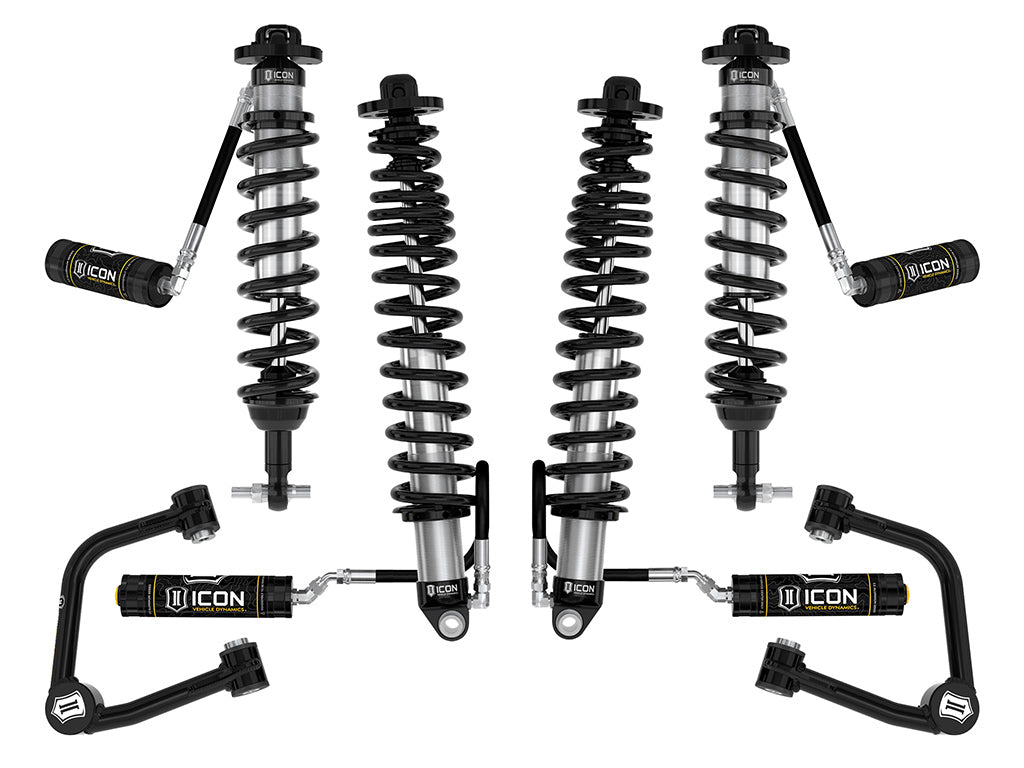 ICON 2021-2026 Ford Bronco, Non-Sasquatch, 3-4" Lift, Stage 4 Suspension System, Tubular, Heavy Rate Rear Springs