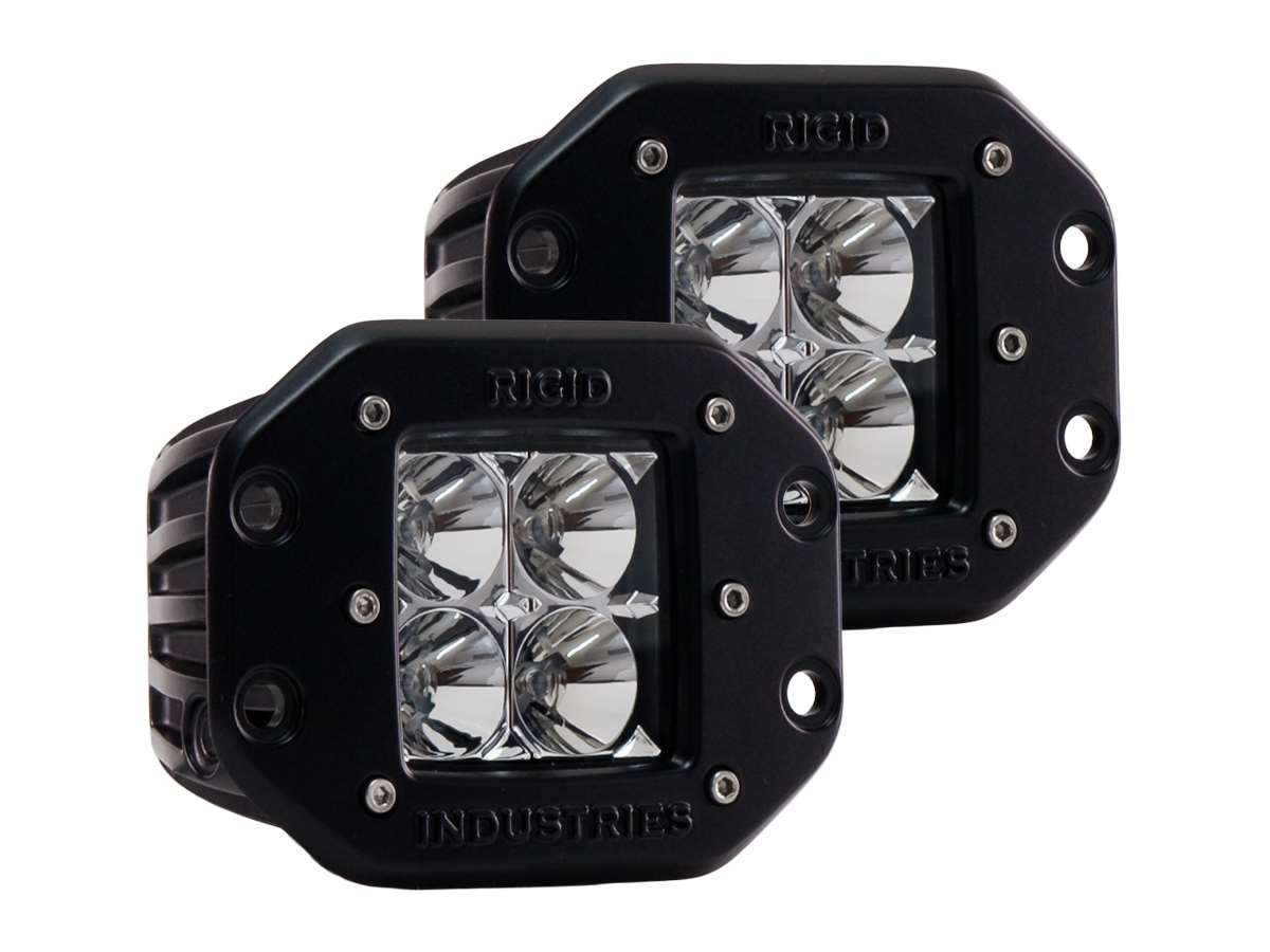 RIGID D-Series PRO Flush White Flood LED Pair