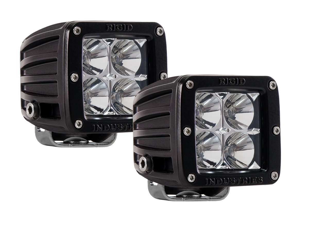 RIGID D-Series PRO White Flood LED Pair