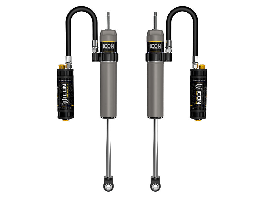 ICON 1996-2002 Toyota 4Runner, 0-2" Lift, Rear, V.S. 2.5 Aluminum Series Shock Absorbers, Remote Reservoir w/ CDCV, Pair