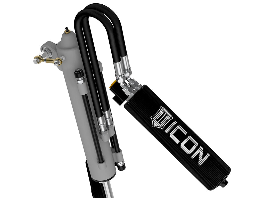 ICON 2021-2025 Ford F-150 Raptor, Passenger Rear, V.S. 3.0 Series Zeta Bypass RXT Shock Absorber, Remote Reservoir w/ CDEV