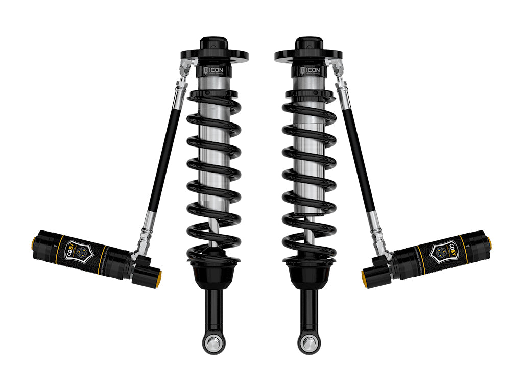 ICON 2021-2025 Ford F-150 4WD, 2.75-3.5" Lift, Front, V.S. 2.5 Series Coilovers, Remote Reservoir w/ CDEV, Pair