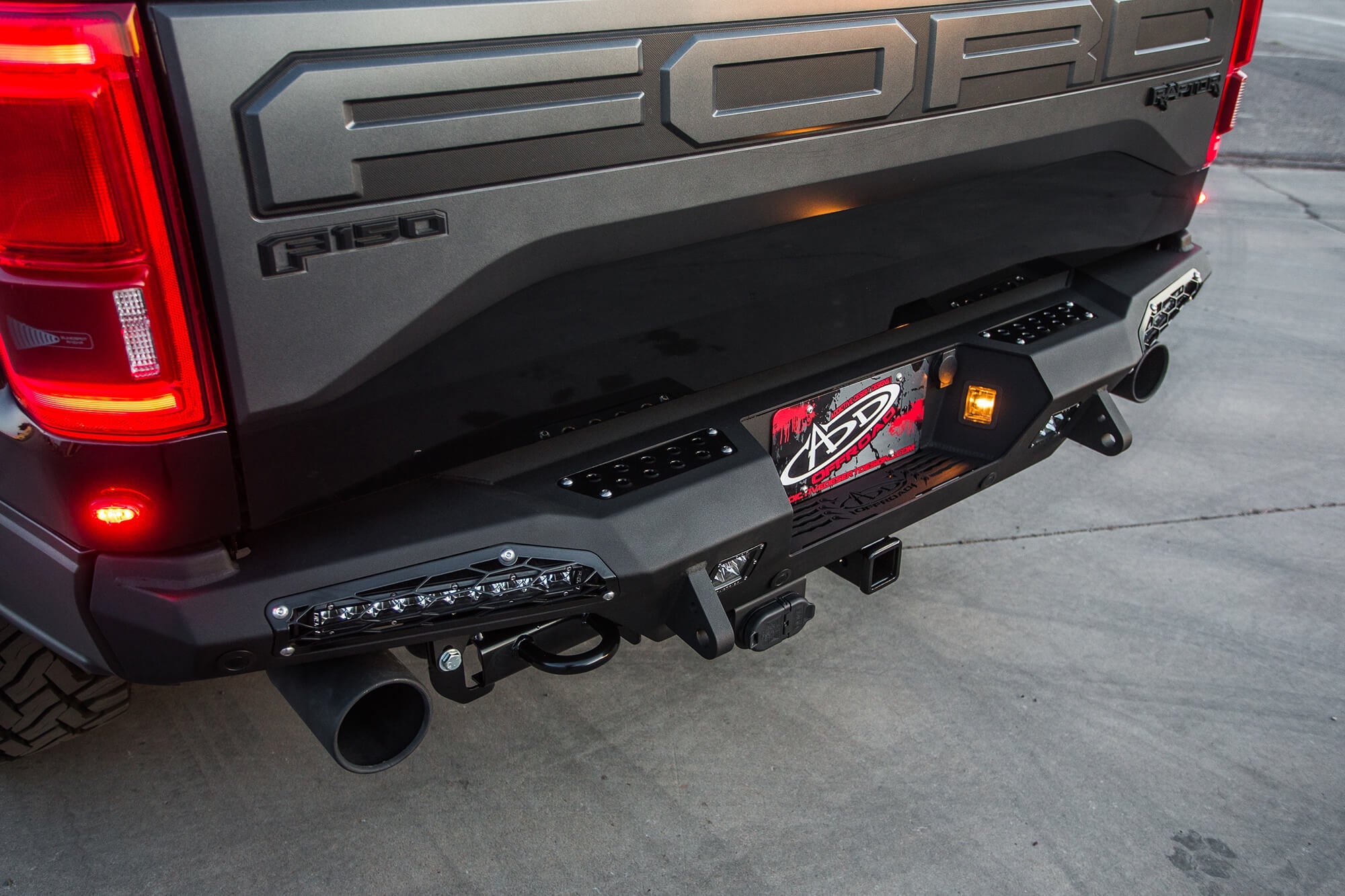 2017-2020 Ford Raptor HoneyBadger Rear Bumper (10" Lights)