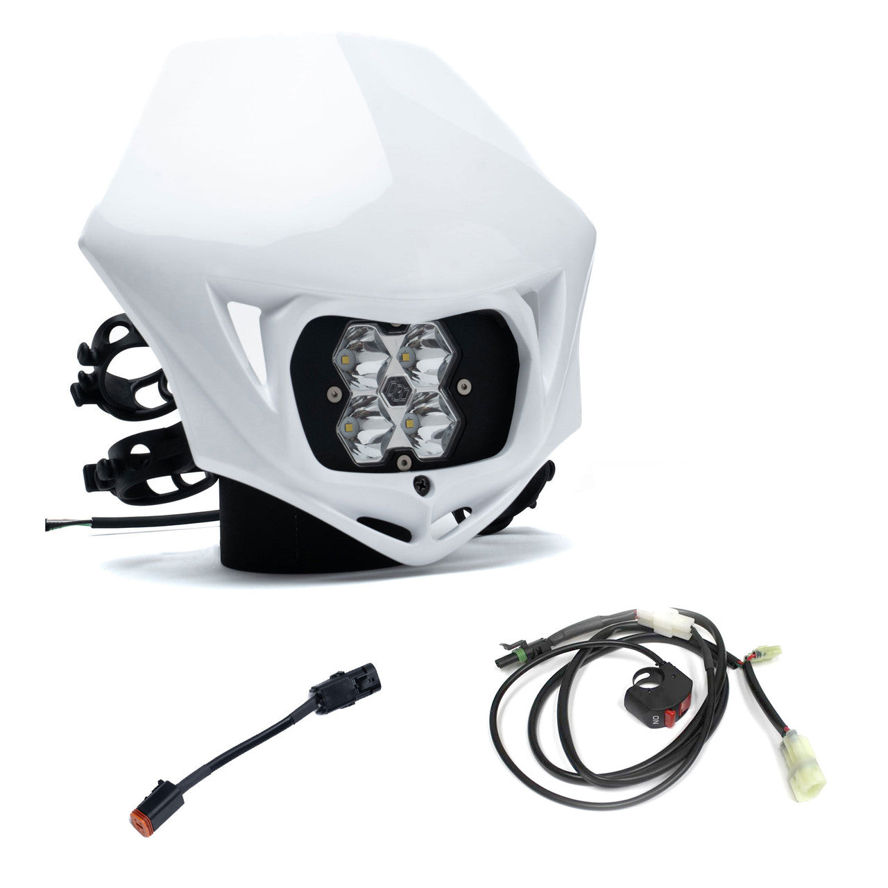 Squadron 2.0 Sport (D/C) Universal Headlight w/Shell / Wiring Harness Package - Honda CRF450R 2009