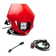 Squadron 2.0 Sport (D/C) Universal Headlight w/Shell / Wiring Harness Package - Honda CRF250R/450R 2013-2016