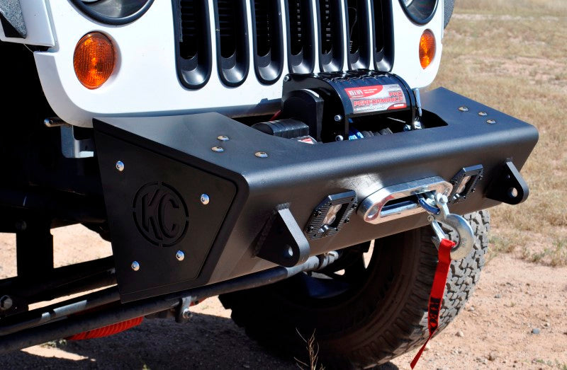2007 - 2017 Jeep JK KC Hilites Front Bumper Center w/Tow Hooks
