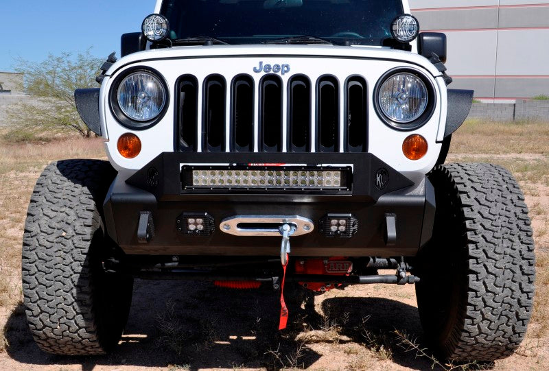 2007 - 2017 Jeep JK KC Hilites Front Bumper Center w/Tow Hooks