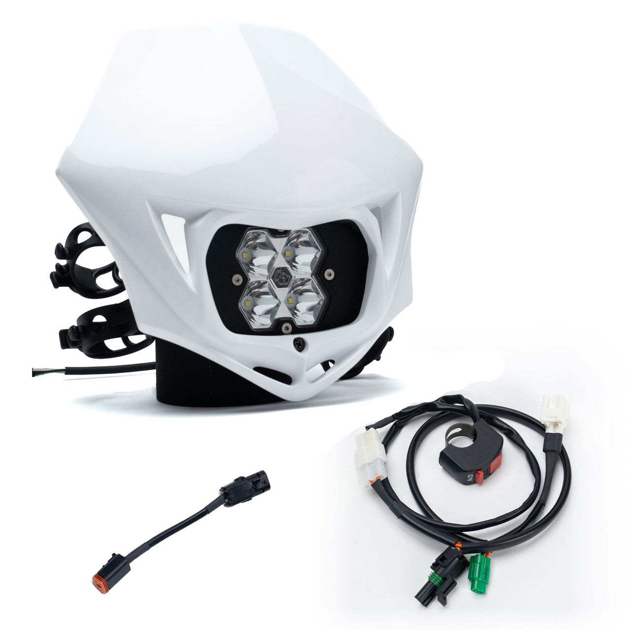 Squadron 2.0 Sport (D/C) Universal Headlight w/Shell / Wiring Harness Package - Kawasaki KX250F/450F 2009-18