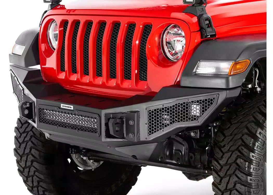 Go Rhino Rockline Full-Width Front Winch Bumper - 2007-2026 Jeep Gladiator, Jeep Wrangler JL +1 more