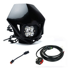 Squadron 2.0 Sport (D/C) Universal Headlight w/Shell / Wiring Harness Package - Suzuki RMZ250 (2010-16)/RMZ450 (2008-2016)